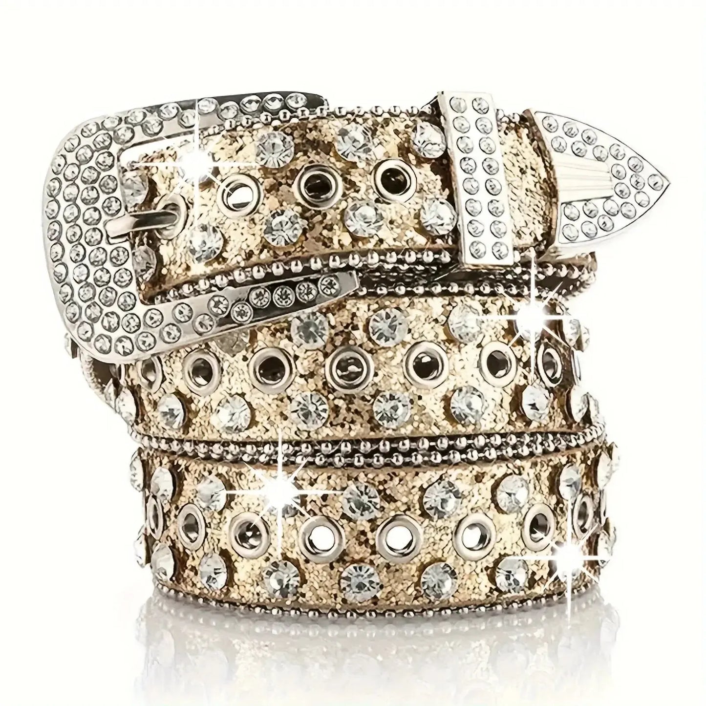 Ceinture à strasses Y2K Drips-Way