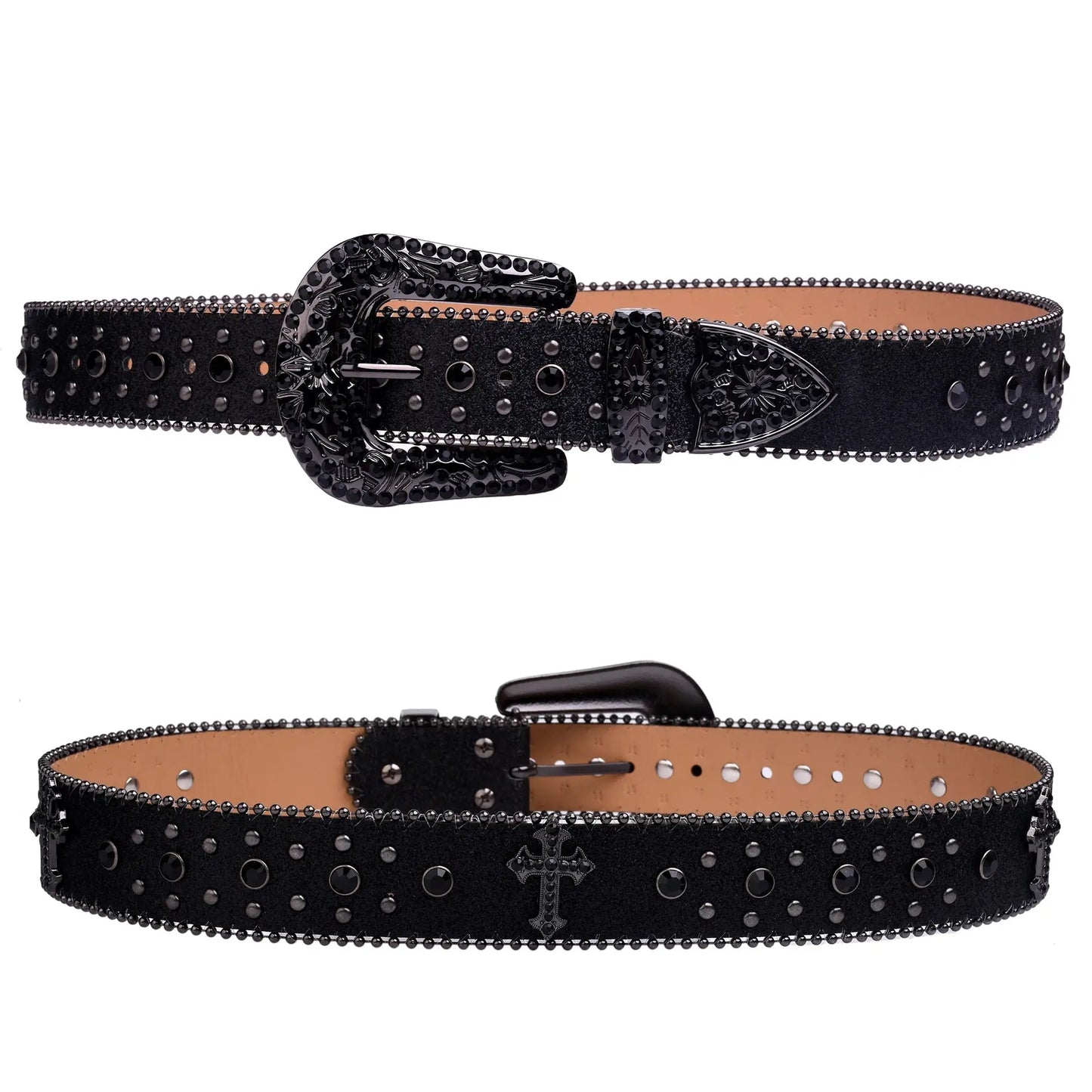 Ceinture en Strasse Noir Drips-Way