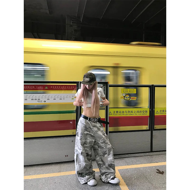 Y2K Vintage Camouflage Men Pants