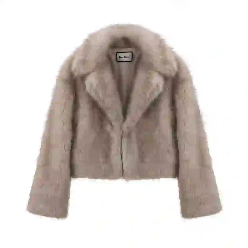 Oversized Faux Fur Coat – Manteau Dégradé Neo Mint Ultra Doux