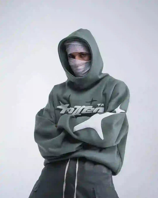 Hoodie Y2K pour homme, sweat gothique Harajuku avec imprimé street art, coupe ample et confortable, style urbain et tendance.