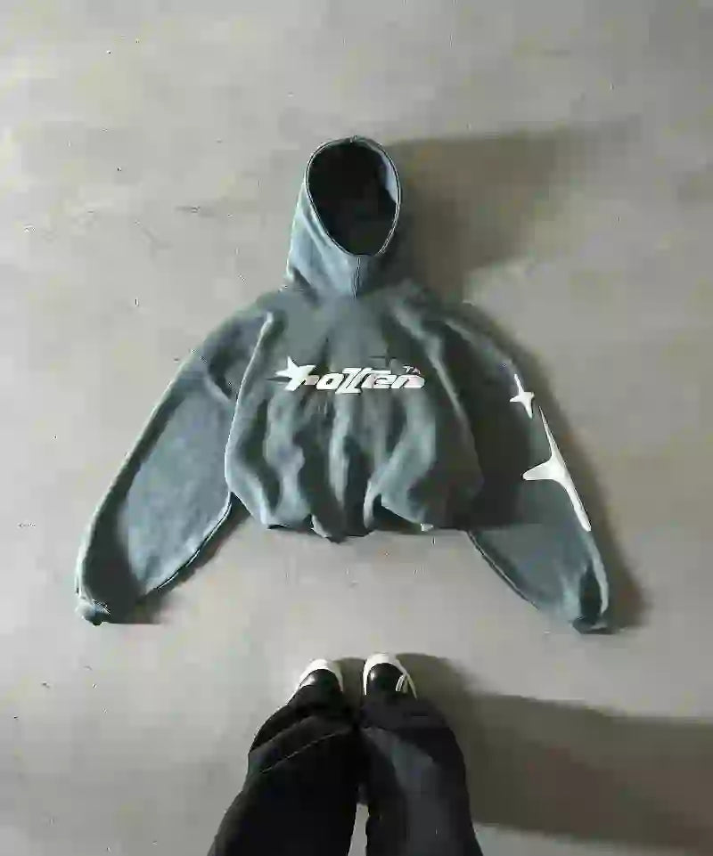 Hoodie Y2K pour homme, sweat gothique Harajuku avec imprimé street art, coupe ample et confortable, style urbain et tendance.