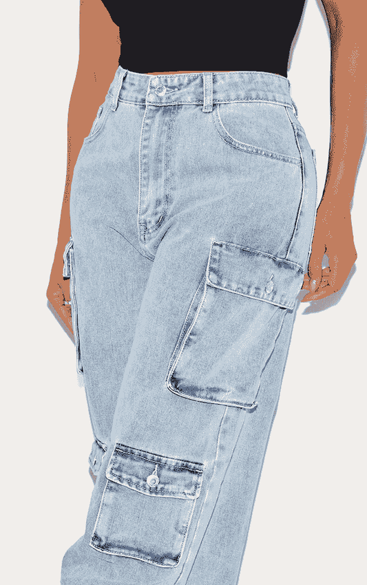 Women's Baggy Cargo Jeans