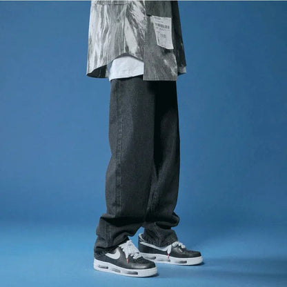 Jean Baggy Noir coupe ample streetwear pour homme