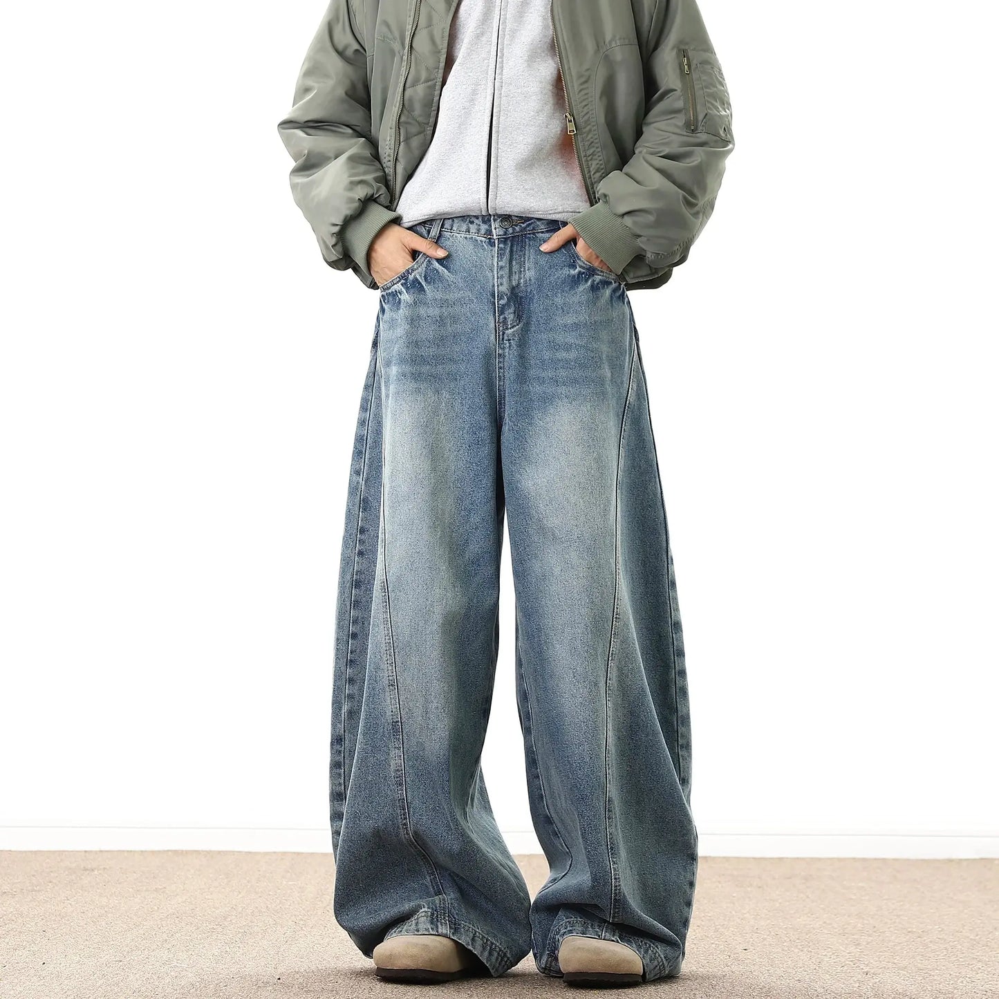 Pantalon baggy denim oversize streetwear