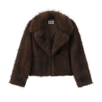 Oversized Faux Fur Coat – Manteau Dégradé Neo Mint Ultra Doux