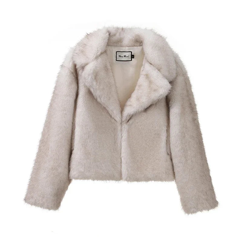 Oversized Faux Fur Coat – Manteau Dégradé Neo Mint Ultra Doux