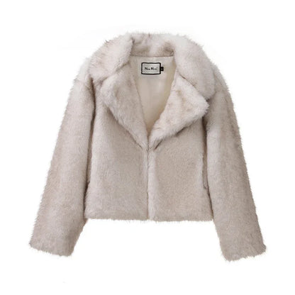Oversized Faux Fur Coat – Manteau Dégradé Neo Mint Ultra Doux