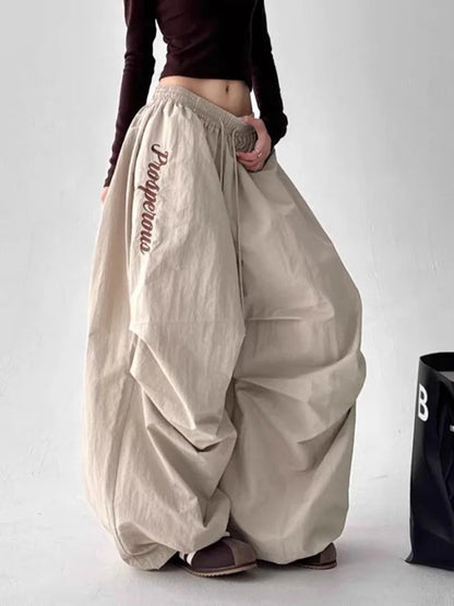 American Y2K Paratrooper Pants Women Hip Hop Oversize Loose High Waist Cargo Pant Harajuku Summer Retro Streetwear Bf Trousers