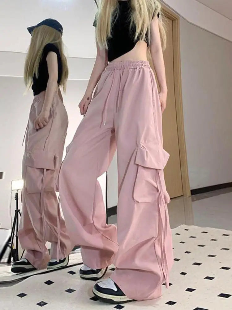 Oversized Wide Leg Sweatpants Big Pockets Joggers
