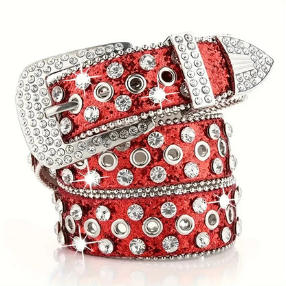 Ceinture à strasses Y2K Drips-Way