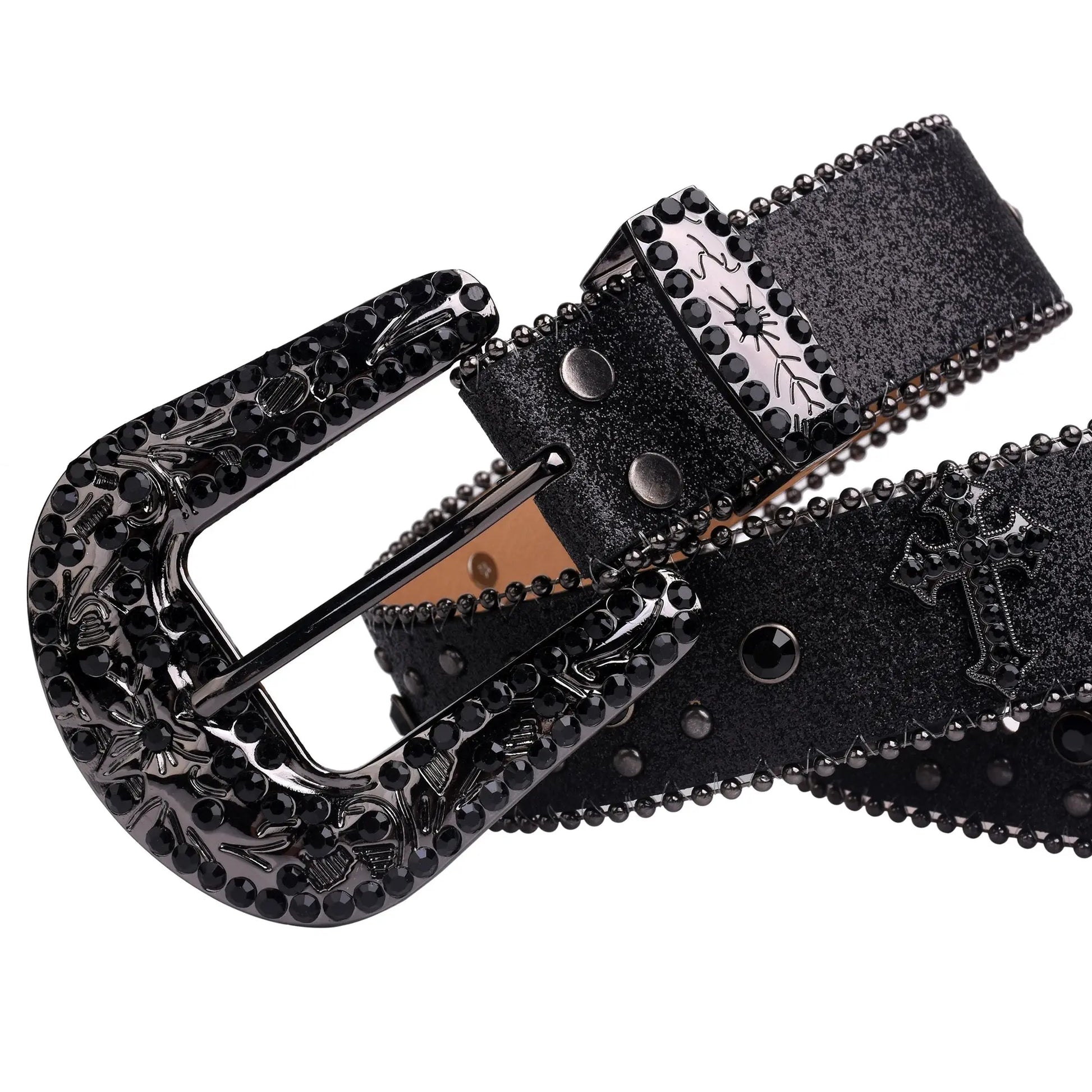 Ceinture en Strasse Noir Drips-Way