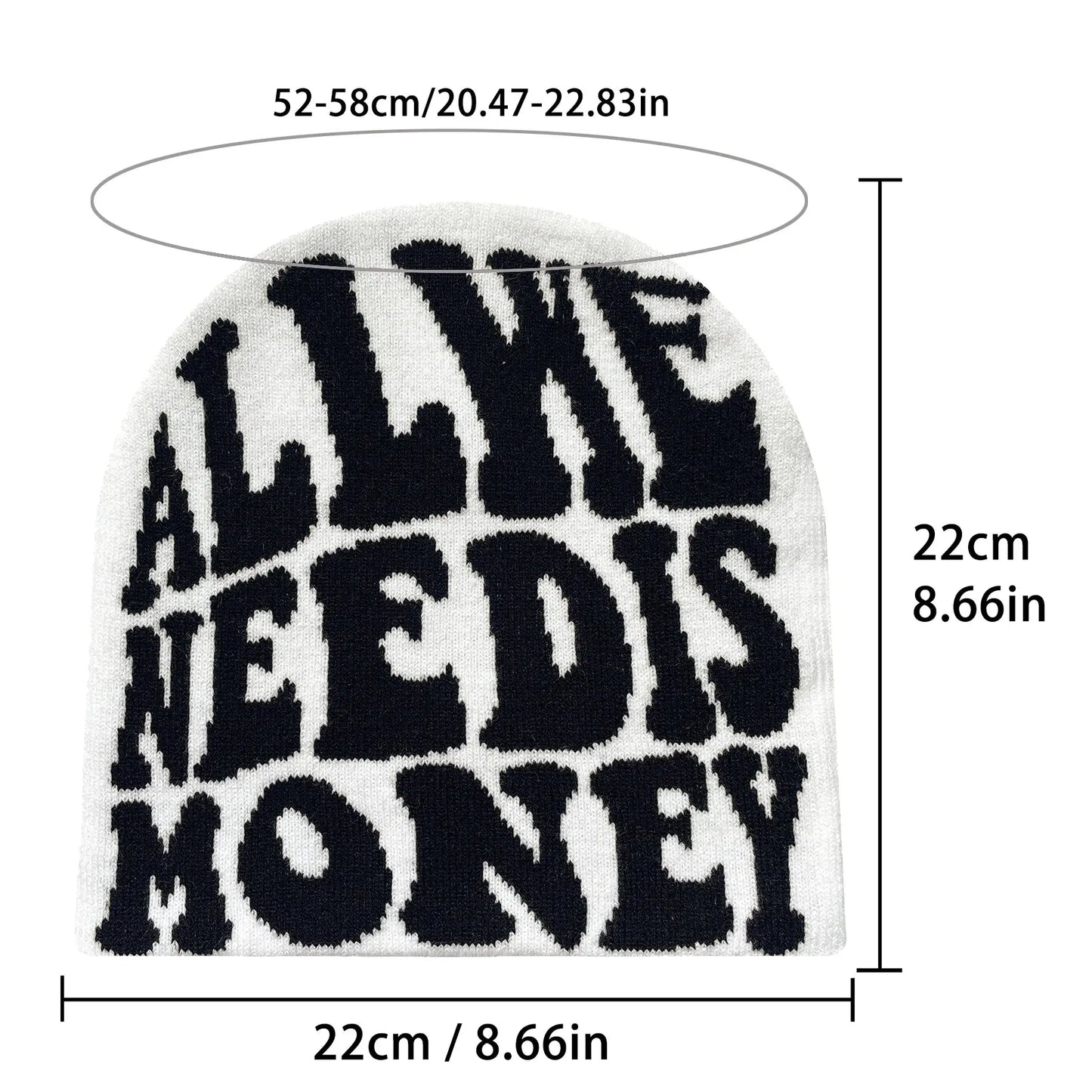 Knitted Beanie tricoté à motif et lettres brodées, chaud et confortable, style streetwear unisexe pour l’hiver et les activités outdoor.