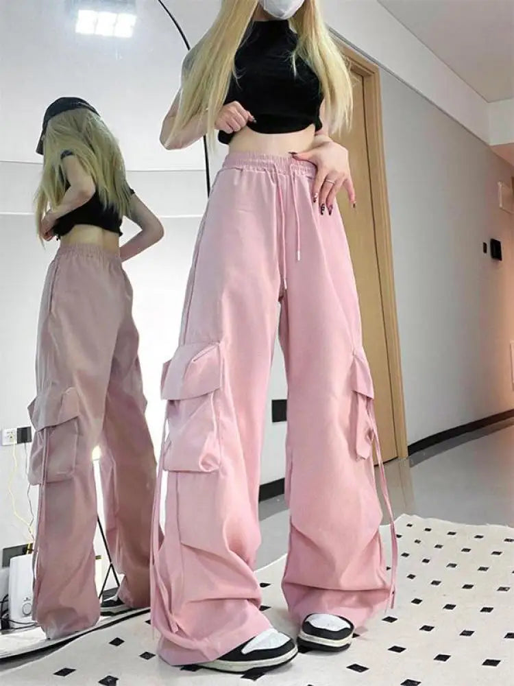 Oversized Wide Leg Sweatpants Big Pockets Joggers