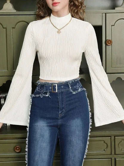 Flared sleeve top