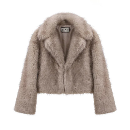 Oversized Faux Fur Coat – Manteau Dégradé Neo Mint Ultra Doux