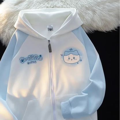 Y2k Cute Kawaii Ears Hoodies Women Casual Streetwear Sweatshirt Harajuku Goth Grunge Oversized Hoodie Tops Women Clothing