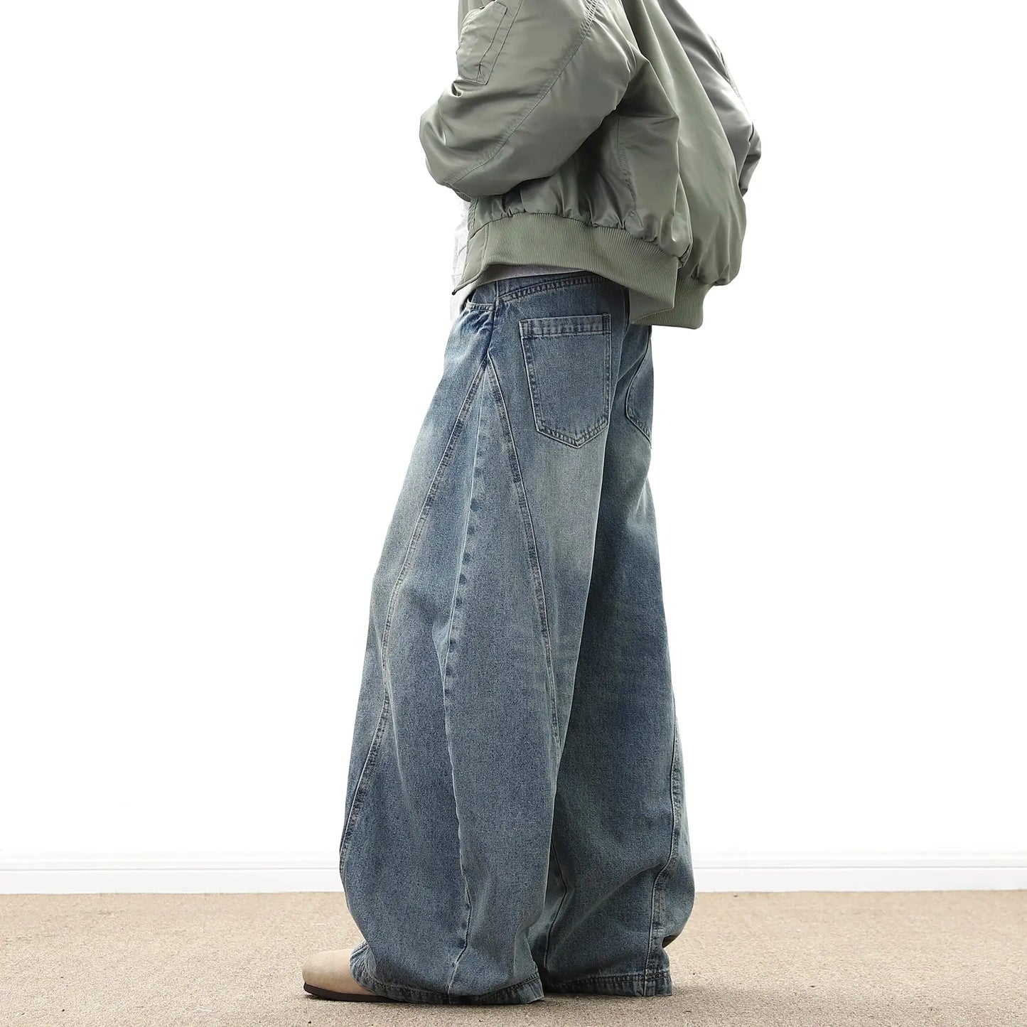 Pantalon baggy denim oversize streetwear