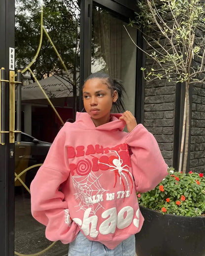 Cartoon Hoodie Y2K Harajuku pour homme et femme, sweat streetwear avec imprimé graphique et capuche, confortable et tendance.