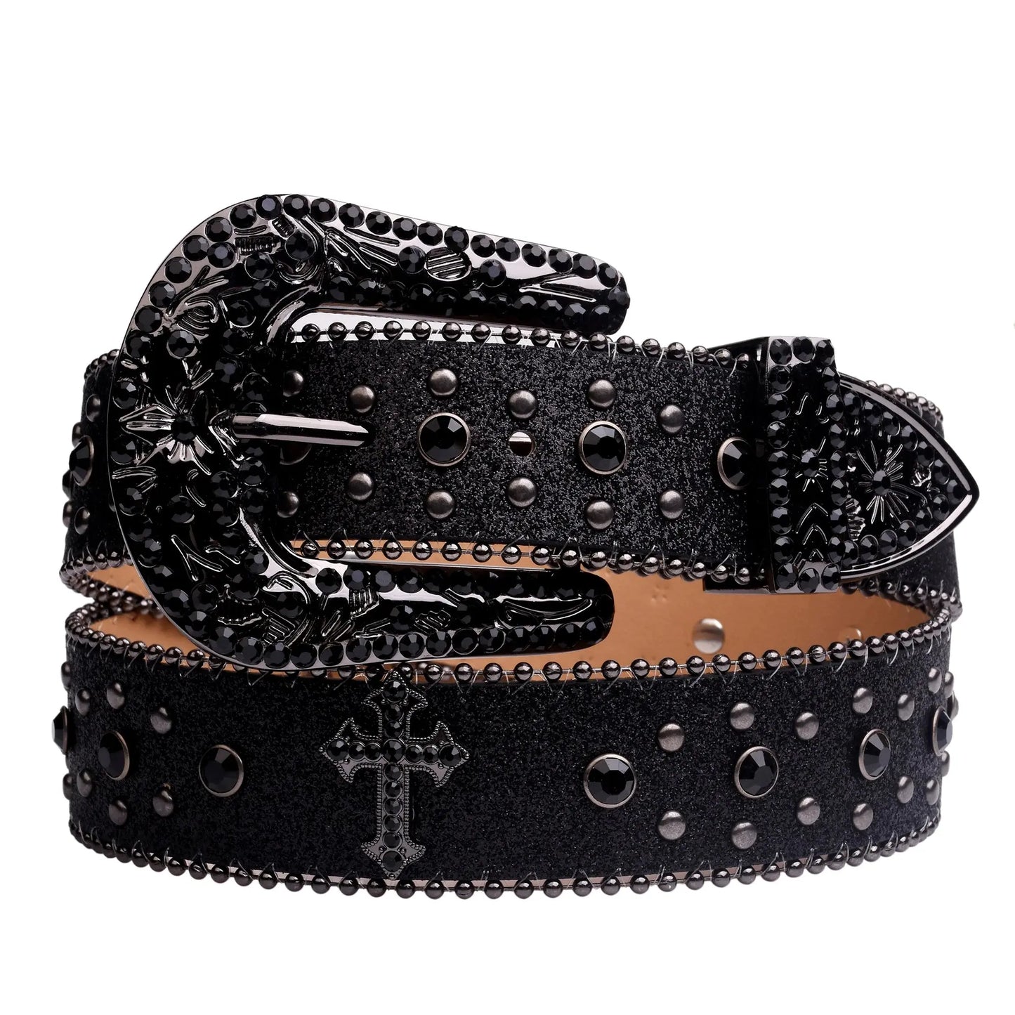 Ceinture en Strasse Noir Drips-Way