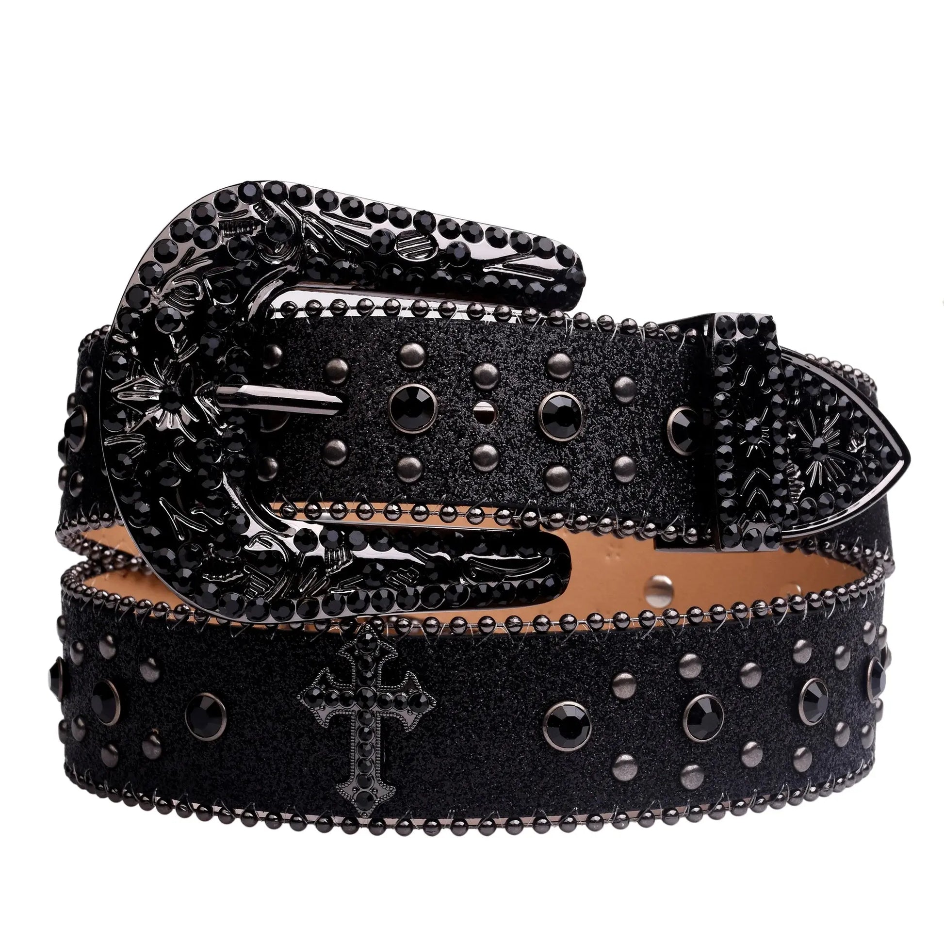 Ceinture en Strasse Noir Drips-Way