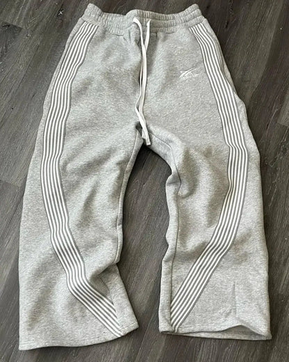 Pantalon de Jogging Gris Évasé Patte d'Éléphant Drips-Way