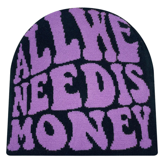 Knitted Beanie tricoté à motif et lettres brodées, chaud et confortable, style streetwear unisexe pour l’hiver et les activités outdoor.