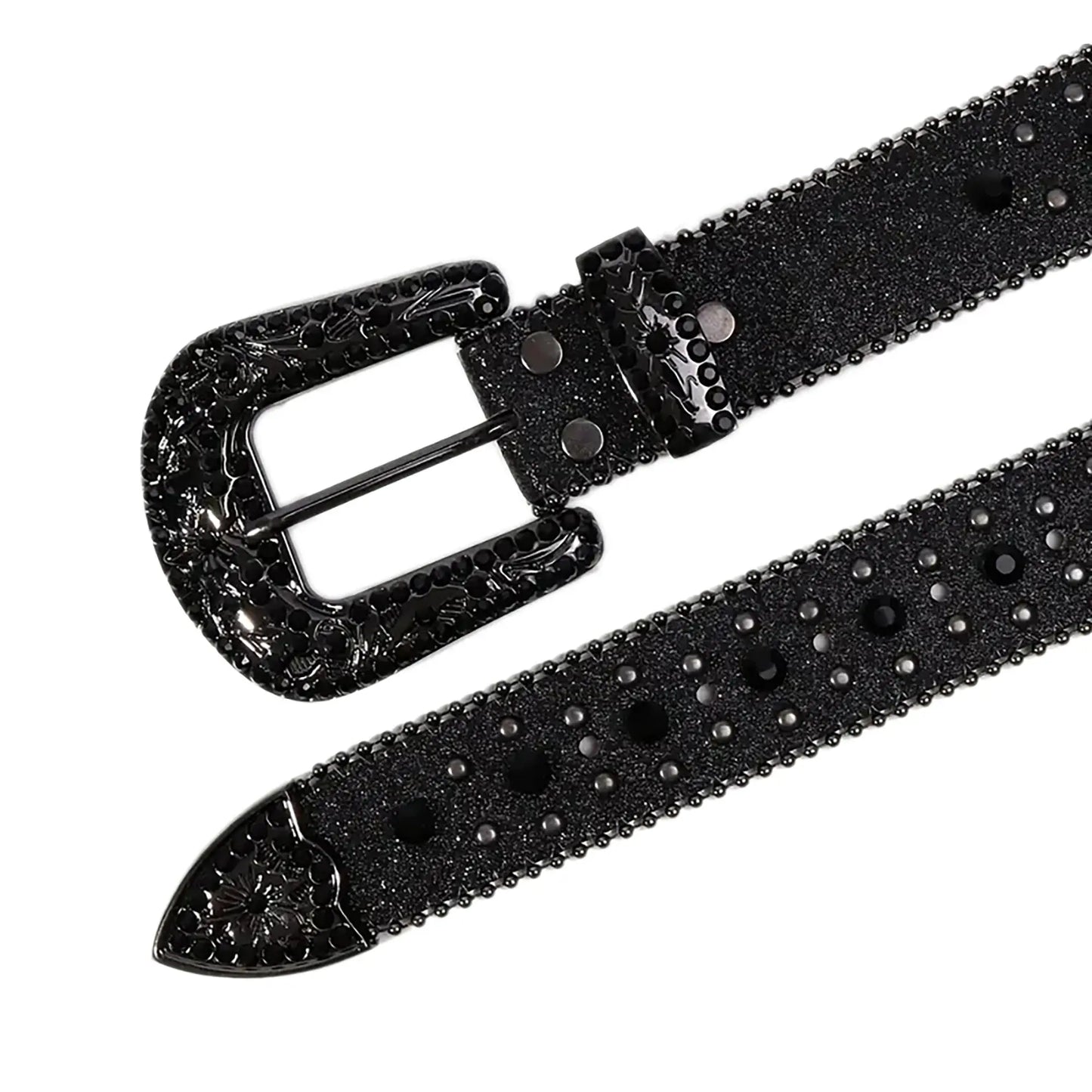 Ceinture en Strasse Noir Drips-Way