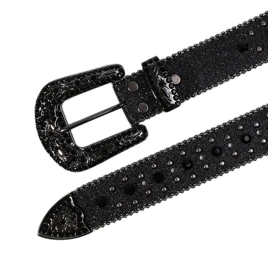 Ceinture en Strasse Noir Drips-Way