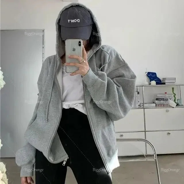 Y2k Cute Kawaii Ears Hoodies Women Casual Streetwear Sweatshirt Harajuku Goth Grunge Oversized Hoodie Tops Women Clothing
