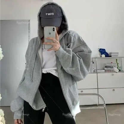 Y2k Cute Kawaii Ears Hoodies Women Casual Streetwear Sweatshirt Harajuku Goth Grunge Oversized Hoodie Tops Women Clothing
