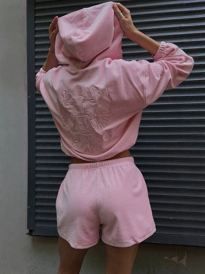 Y2K Harajuku New Fashion Oversized Geometric Print Hooded Sweater Women High Street Vintage Hip Hop Pop Casual Sweater Hoodies