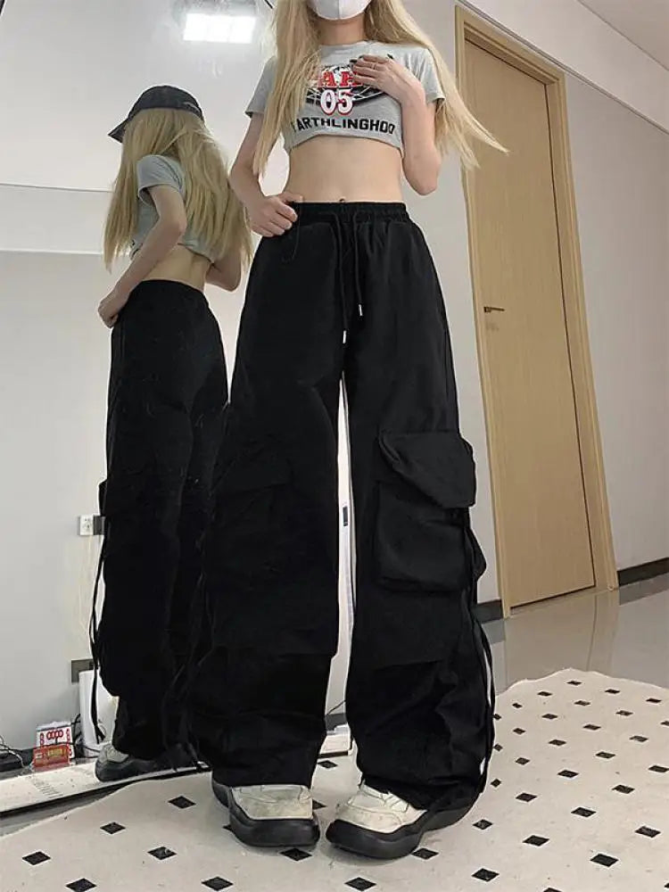 Oversized Wide Leg Sweatpants Big Pockets Joggers