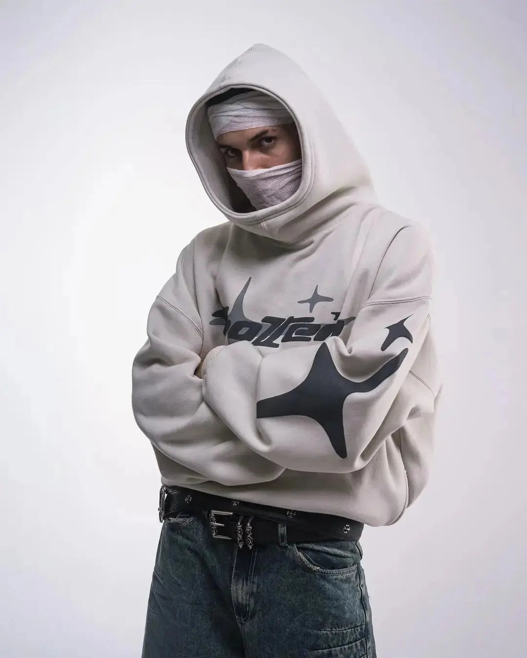 Retro Gothic Men Hoodie New American High Street TrendY2k Harajuku Men Loose and Casual Sweatshirt demon slayer Drips-Way